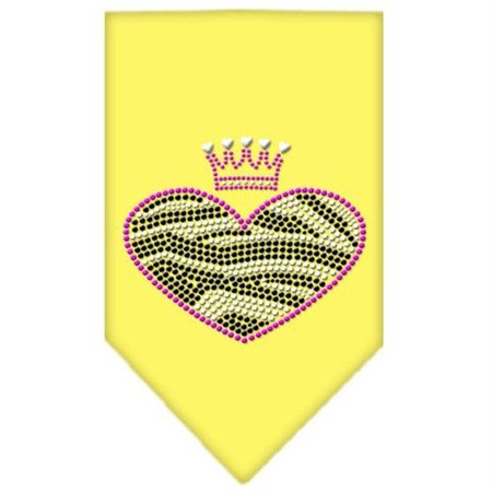 UNCONDITIONAL LOVE Zebra Heart Rhinestone Bandana Yellow Large UN802891
